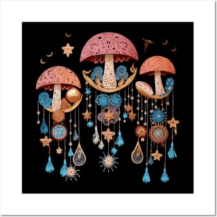 Mushroom Lover Dreamcatcher Posters and Art